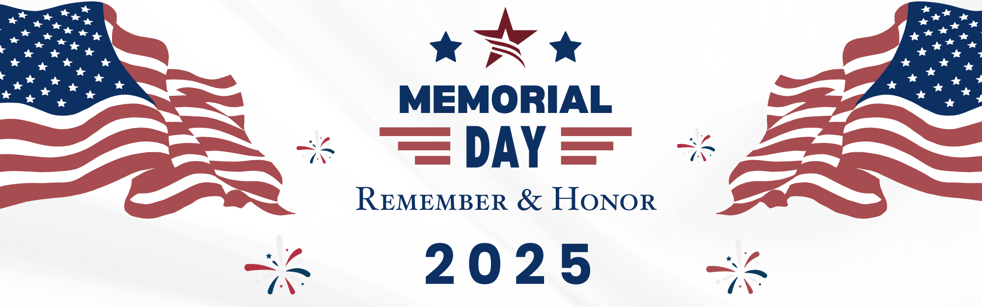 2025 Memorial Day Banner Long