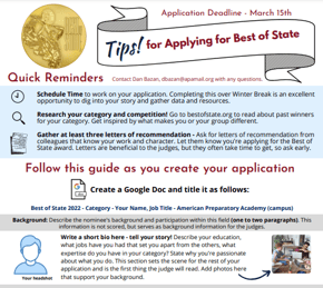 Click Here for a Guide to Submitting a Best of State application